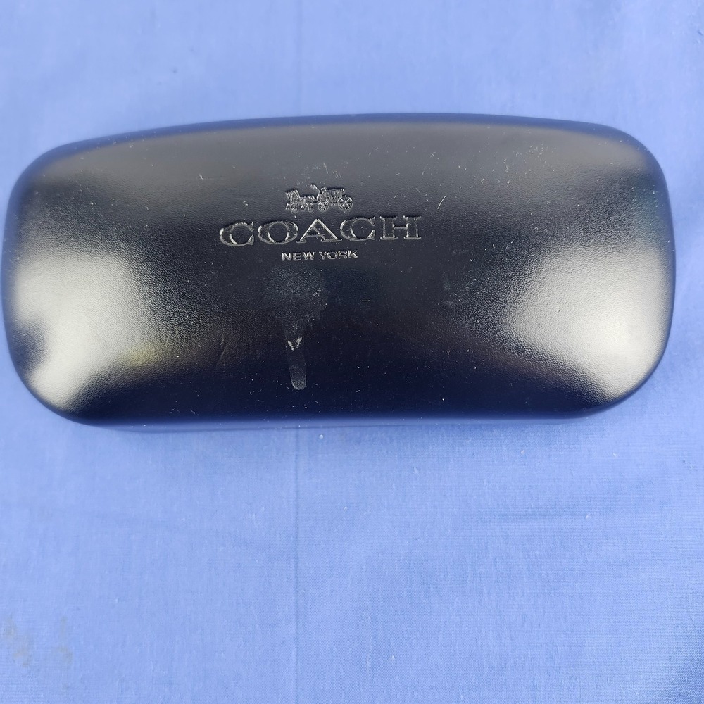 COACH Eyeglasses Sunglasses Hard Case‎ Black USED Fast Free Shipping!